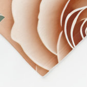 Couverture Polaire Boho Style Roses In Pastel Orange And Sage Green (Coin)