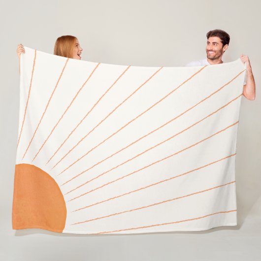 Couverture Polaire Boho Sunshine (En situation)