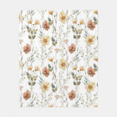 Couverture Polaire Boho Watercolor Wildflower (Devant)