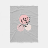 Couverture Polaire Boho Zen Botanique Sur Cercles Rose & Lilac (Devant)