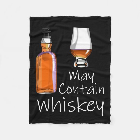 Couverture Polaire Boire amusant peut contenir du whisky (Devant)