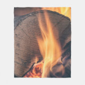 Couverture Polaire Bois au feu (Devant)