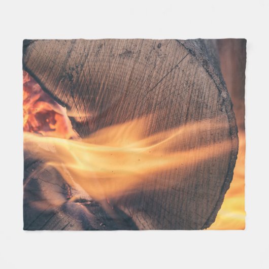 Couverture Polaire Bois au feu (Devant (Horizontal))
