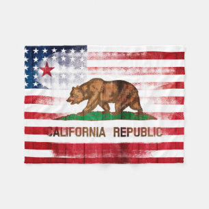 Couverture Polaire Bois californien américain et Paintstrokes du