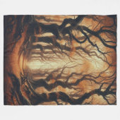 Couverture Polaire Bois d'automne gothique (Devant (Horizontal))