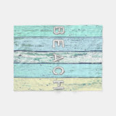 Couverture Polaire Bois de flottage rustique de plage (Devant (Horizontal))