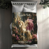 Couverture Polaire Bois de licorne à ailes roses