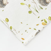 Couverture Polaire Bois Hérisson Blanche en toison (Coin)