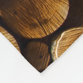 Couverture Polaire Bois naturel : texture du journal de gros plan (Coin)