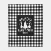 Couverture Polaire Bois Plaid Rustique Noir Blanc Buffalo Personnalis (Devant)