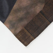 Couverture Polaire Bois rustique avec ton or Photo d'un diplômé (Coin)