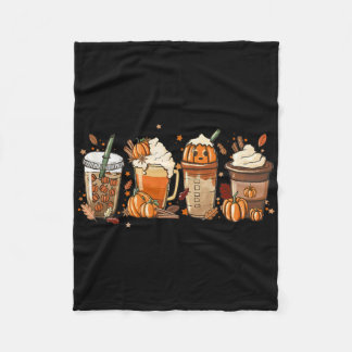 Couverture Polaire Boisson Automnale au Citrouille et Épices Café Gla