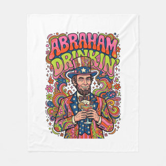 Couverture Polaire Boisson Patriotique Abraham Rétro