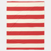 Couverture Polaire Boîte Postale Crème Tofu Bandes Rouges (Devant)