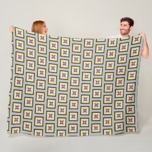 Couverture Polaire boîte texture moderne carré jaune clair doux carre