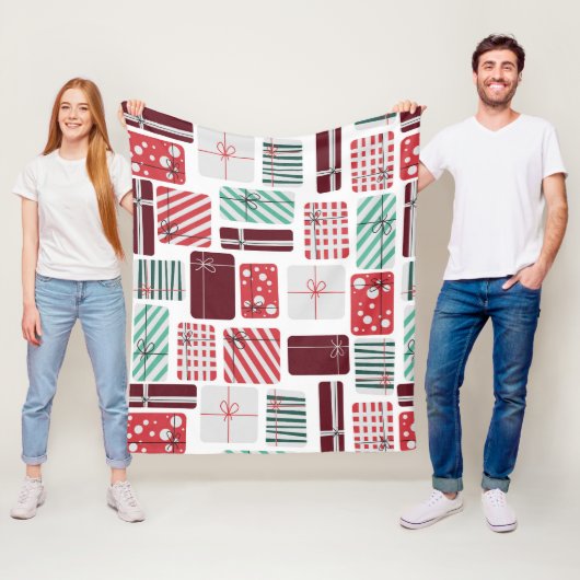 Couverture Polaire Boîtes cadeaux Festif Motif sans couture (En situation)