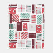 Couverture Polaire Boîtes cadeaux Festif Motif sans couture (Devant)