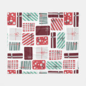 Couverture Polaire Boîtes cadeaux Festif Motif sans couture (Devant (Horizontal))