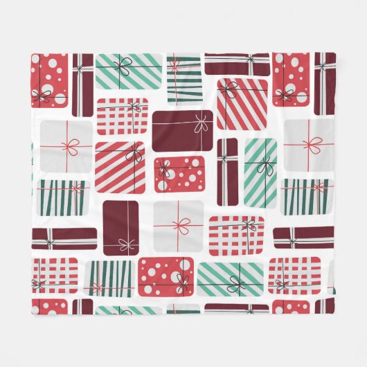 Couverture Polaire Boîtes cadeaux Festif Motif sans couture (Devant (Horizontal))
