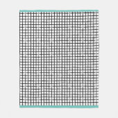 Couverture Polaire Boîtier en polaire Motif à doodle noir et blanc (Devant)