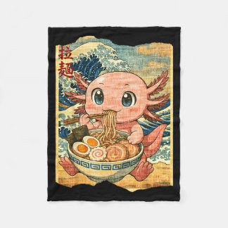 Couverture Polaire Bol Ramen Nouilles Japonais Wa Drôle Kawaii Axolot