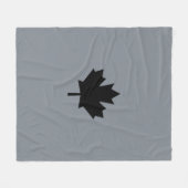 Couverture Polaire Bold Canadian Black Maple Leaf (Devant (Horizontal))