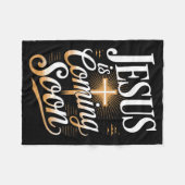 Couverture Polaire Bold Jesus Is Coming Soon Christian Apparel (Devant (Horizontal))