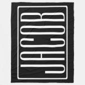 Couverture Polaire Bold & Modern Your name or Word | White On Black (Devant)