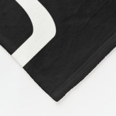Couverture Polaire Bold & Modern Your name or Word | White On Black (Coin)