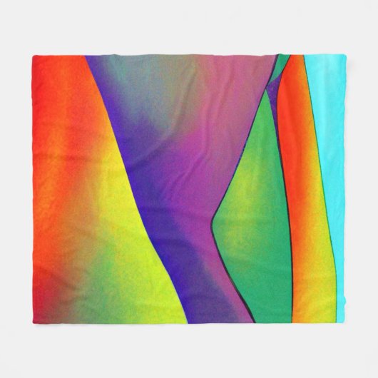 Couverture Polaire Bold Rainbow Hills (Devant (Horizontal))