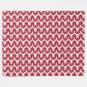 Couverture Polaire Bold Retro Modern Motif in Pinks (Devant (Horizontal))
