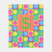 Couverture Polaire Bold S Initial Citrus Squares Vibrant (Devant)