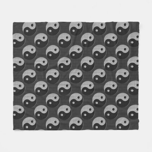 Couverture Polaire Bold Yin Yang en fibre de carbone style d'impressi (Devant (Horizontal))