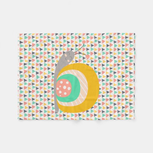 Couverture Polaire Bon escargot sur les triangles (Devant (Horizontal))