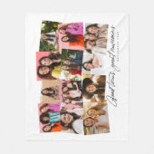 Couverture Polaire Bon temps grands souvenirs 12 photo collage blanc (Devant)