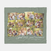 Bon temps grands souvenirs vert 12 photo collage