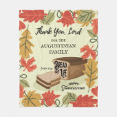 Couverture Polaire Bon thanksgiving PAIN DE VIE Nom de famille (Devant)