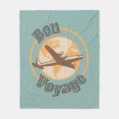 Couverture Polaire Bon voyage Voyage Voyageons dans le monde design (Devant)