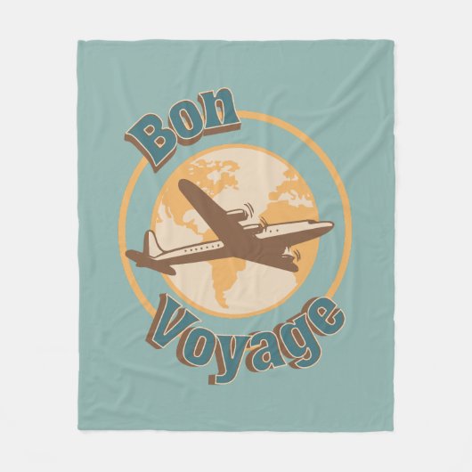 Couverture Polaire Bon voyage Voyage Voyageons dans le monde design (Devant)