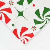 Couverture Polaire Bonbons à la menthe de Noël (Coin)