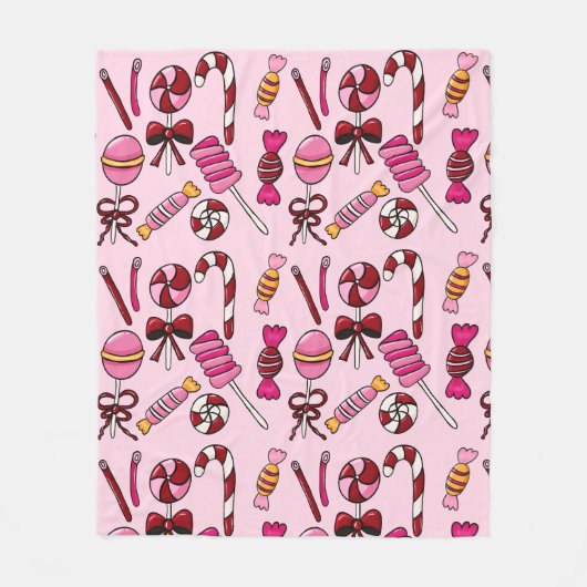 Couverture Polaire Bonbons mignons (Devant)