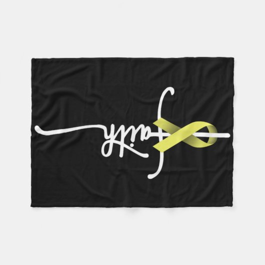 Couverture Polaire Bone Cancer Faith Sarcoma Bone Cancer Awareness Su (Devant (Horizontal))