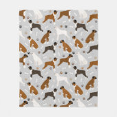 Couverture Polaire Bones et pattes de chien de boxe (Devant)