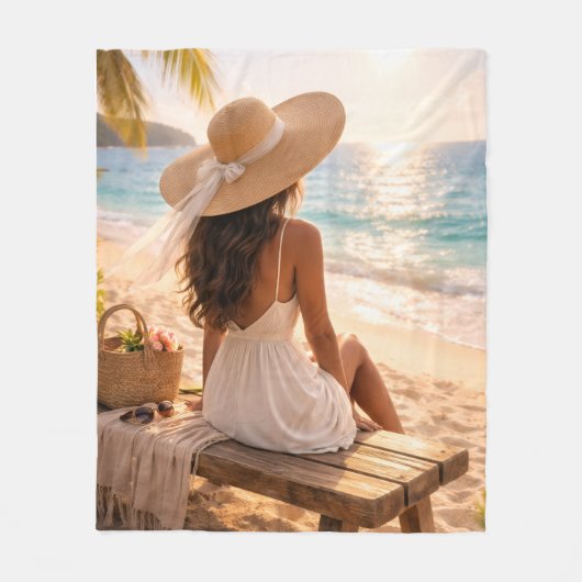 Couverture Polaire Bonheur de l'heure dorée (Devant)