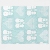 Couverture Polaire Bonhomme de neige  (Devant (Horizontal))