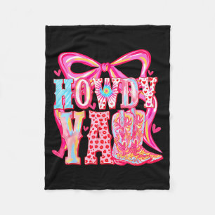 Couverture Polaire Bonjour à tous les bottes de cowboy Coquette Bow S