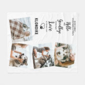 Couverture Polaire Bonjour adieu Pet Dog Memorial Photo Collage (Devant (Horizontal))