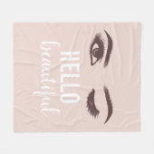 Couverture Polaire Bonjour Beau Lashes Artiste de maquillage Eyelash (Devant (Horizontal))