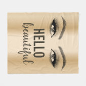 Couverture Polaire Bonjour Belle Eyelash Extensions Maquillage Artist (Devant (Horizontal))