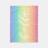 Couverture Polaire Bonjour chic d'Ombre d'arc-en-ciel en pastel (Devant)